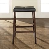 Crosley Furniture Bar Height Upholstered Saddle Seat Bar Stool in Vintage M ....