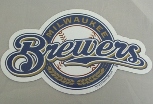 Milwaukee Brewers Team Logo MLB Car Magnet