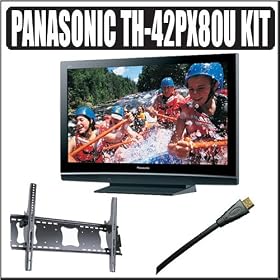 Panasonic Viera TH-42PX80U 42-Inch 720p Plasma HDTV, with HDMI cable and Wall Mount