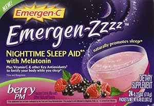 Alacer Emergen-C Nighttime Berry PM Sleep Aid, 24 Count