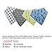 4-Pack Designer Bandana Style Baby Bibs Washable, Made with 100% organic cotton