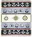 Nautical Theme Anchors Ships Compass Afghan Throw Blanket 48" x 60"