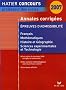 Annales corrig�es : Epreuves d'admissibilit� session 2006 Fran�ais, Math�matiques, Histoire et G�ographie, Sciences exp�rimentales et Technologie