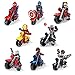 BIGOCT® Marvel DC Super Heroes Action Mini Figure with Vehicle Motorcycle (Lot of 16)