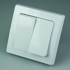 DELPHI 2-fach Serien-Schalter 250V~/ 10A, inkl. Rahmen, UP, wei�
