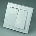 DELPHI 2-fach Serien-Schalter 250V~/ 10A, inkl. Rahmen, UP, wei�