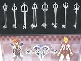 Kingdom Hearts II 8 KEYBLADE PENDANT SET Sora Necklace