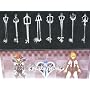 Kingdom Hearts II 8 KEYBLADE PENDANT SET Sora Necklace