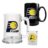 Indiana Pacers NBA 15oz Tankard, 15oz Ceramic Mug & 2oz Shot Glass Set - Primary Logo