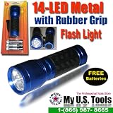Heavy Duty 14-Led Metal with Rubber Grip Flash Light