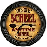 Scheel 's Family Diner Black Cascading Pub Style Wall Clock