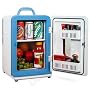 12 Liter AC/DC Portable Mini Fridge Cooler Warmer Holds 4 Wine Bottles or 15 Cans of Soda (White)