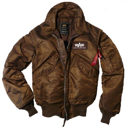 Alpha Industries CWU Pilotenjacke braun: .de: Bekleidung