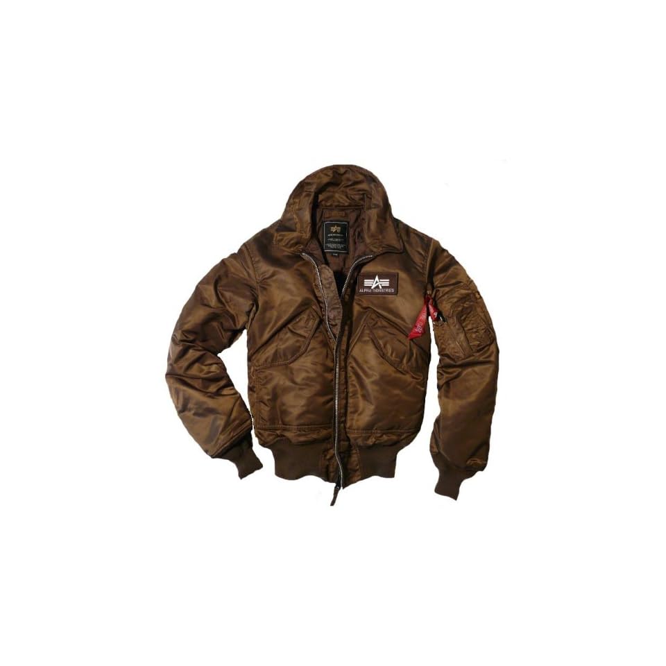 Alpha Industries CWU Pilotenjacke braun: .de: Bekleidung