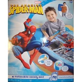 The Amazing Spider-Man Inflatable Ready Slumber Bed with Travel Bag & Foot Pump Included