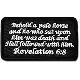 Tactical Combat Badge Morale Velcro Patch / Velcro Military Patches Designed by BASTION - REVELATION 6:8 BNW
