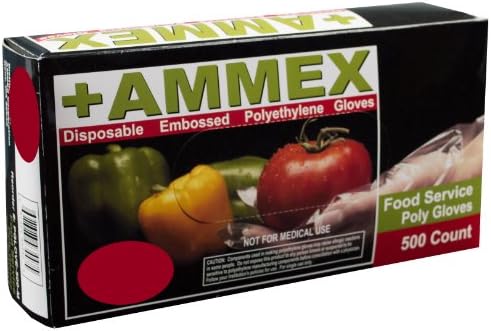 Ammex Polyethylene Food Handling Service Gloves (10,000 Case)