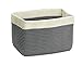 mDesign Knit Baby Nursery Closet Organizer, Bin for Toys, Books, Towels, Diapers - Small, Gray/Ivory