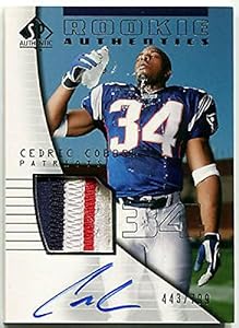 2004 SP Authentic CEDRIC COBBS On-Card Auto Rare 4 Color Patch RC Razorbacks 799 - NFL Slabbed Autographed Rookie Cards