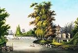 Asian Water Scene Wall Mural