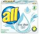 All Laundry Detergent, Powder, Free Clear Allergen Fighter, 40-Load Boxes (Pack of 4)