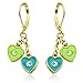 Heart Earrings For Women Gold Plated Dangle Earrings - Heart Hoop Earrings For Women Heart Earrings For Teens Quality Fashion Jewelry Earrings For Mom For Mothers Day Gifts Secure Leverback Earrings
