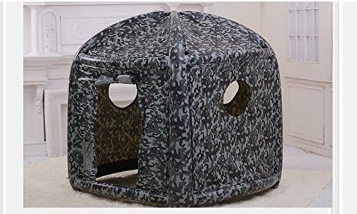 Camouflage Play Tent Large Space Indoor and Outdoor 1 to 8 Years Old Children Game Playhouse Kids Adventure Station（Easy to Setup）152×152×147cm