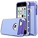 ULAK iPhone 5C Case, Slim Lightweight 2in1 iPhone 5C Cases Hybrid with Soft Rugged TPU Inner Skin and Hard PC Anti Scratches Protective Cover for Apple iPhone 5C -Periwinkle+Purple