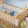 Breathable Safer Bumper for Slatted Cribs ONLY in White