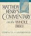 Matthew Henry's Commentary on the Whole Bible: Complete and Unabridged in One Volume