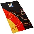 FIFA WM 2010 TM Herren Velour-Strandtuch SOCCER, schwarz,rot,gold, 75x150 cm