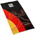 FIFA WM 2010 TM Herren Velour-Strandtuch SOCCER, schwarz,rot,gold, 75x150 cm
