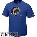 Reebok St. Louis Rams Royal Blue Retro Helmet Vintage Premium T-shirt