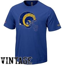 Reebok St. Louis Rams Royal Blue Retro Helmet Vintage Premium T-shirt
