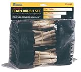 Woodstock D2031 Foam Brush with Wooden Handles, 24-Piece