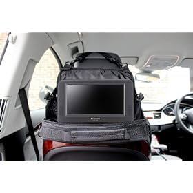 10.5 inch Car Headrest mount holder and storage bag for portable DVD players from Panasonic DVD range