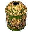 Hand-painted Tissue Paper Box Cover Gold Flower Design (Thailand)