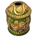 Hand-painted Tissue Paper Box Cover Gold Flower Design (Thailand)