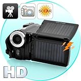 Solar Power Digital HD Video Camera Camcorder with Dual Charge Panels