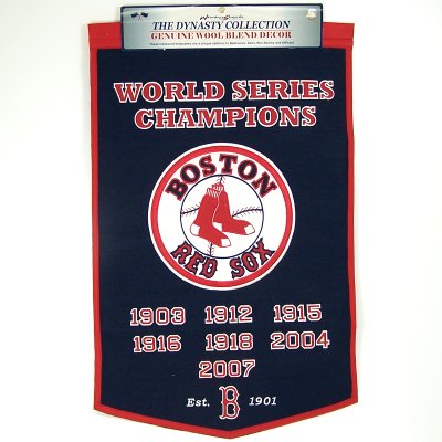 Buy BOSTON RED SOX BASEBALL WOOL WORLD SERIES BANNER by Champions on Display