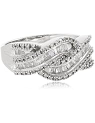 10k White Gold Diamond Twist Ring (1/2 cttw, I-J Color, I3 Clarity)