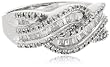 10k White Gold Diamond Twist Ring (1/2 cttw, I-J Color, I3 Clarity)