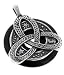 Sun, Moon, and Star Black Onyx Celtic Knot Sterling Silver Pendant