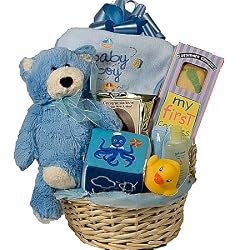 Baby Boy Bassinet Gift Basket