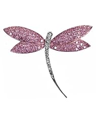 Studio 925 Carribean Pink Sapphire CZ Dragonfly Sterling Silver Pin