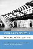 Social Policy Review: Developments and Debates: 2000-2001 No.13