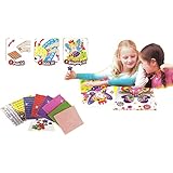 Oveelando&reg;6in1#1,mosaics Sticky Elephant,fish,dinosaur,spaceship,pegasus,butterfly Card,sheet,pictures for Kids Peel,stick,display,mosaic Sticker