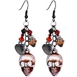 Handcrafted Love of Skulls Dangling Earrings
