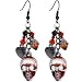 Handcrafted Love of Skulls Dangling Earrings