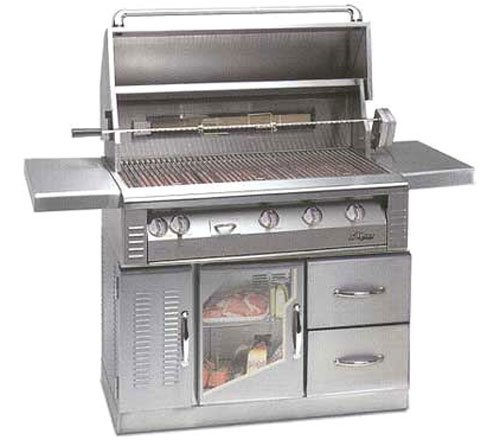 Alfresco Classic 42 Inch Natural Gas Grill On Refrigerated Cart